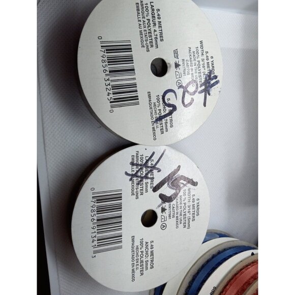 Picot Edge Ribbon 20 Spools Assorted Polyester 3/16" Wide Crafting Sewing Lot B - Picture 5 of 5